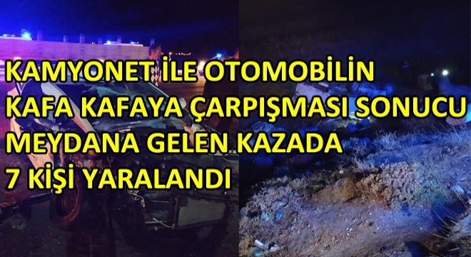 Bitlis’te Kamyonet İle Otomobilin Çarpışması Sonucu Meydana Gelen Kazada 7 Kişi Yaralandı
