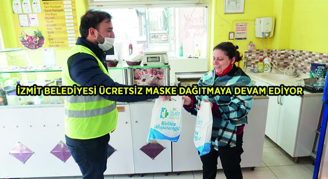 İzmit Belediyesi Ücretsiz Maske Dağıtmaya Devam Ediyor