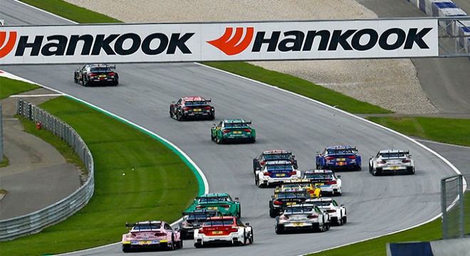 Hankook and the DTM enter the finish straight at the Red Bull Ring